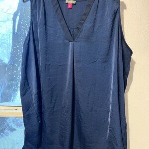 Vinc Camuto navy blue sleeveless dress shirt